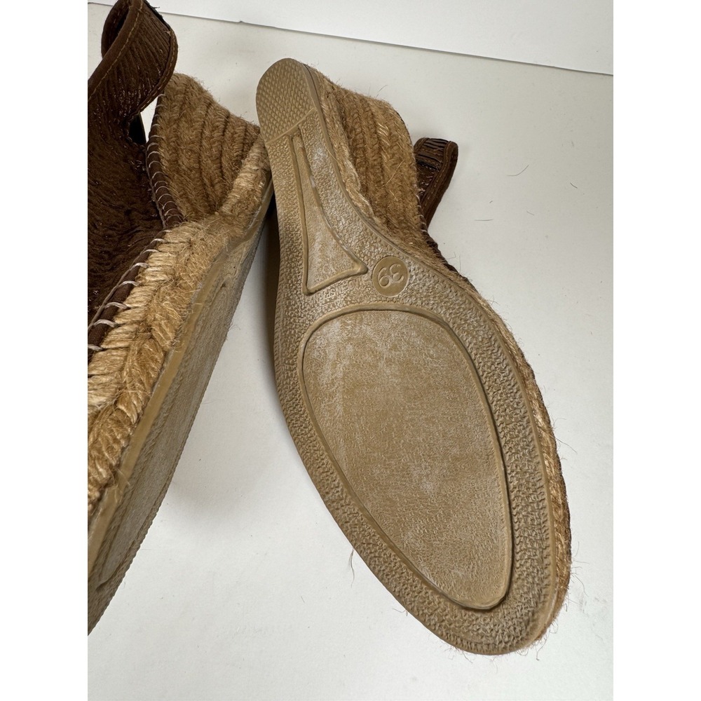 Azura Jeanette Espadrille Gold Slingback Open Toe Wedge Spain EU 39 US 8 - Picture 7 of 9